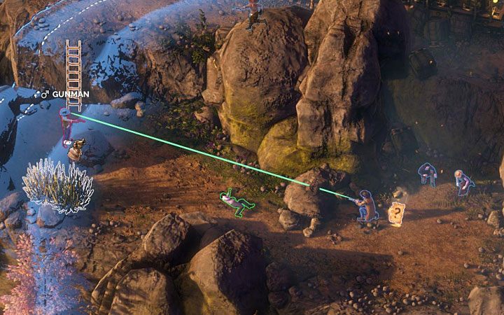 Point 1 - You must go through this place to reach the locomotive and the collapsed tunnel - How do I save all the civilians in mission 2 in Desperados 3? - FAQ - Desperados 3 - game guide