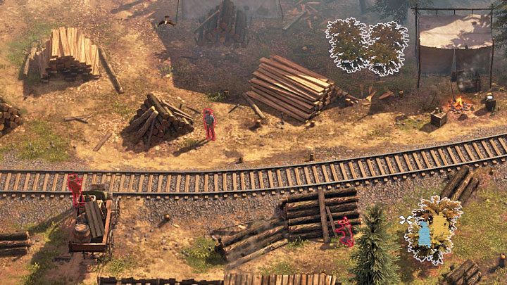 We are talking about the northeastern part of the map, that is, the construction site adjacent to the railway track where McBane can be killed (M3,3) - Map and badges (challenges) - mission 3 Troublemakers in Flagstone - Mission 3 - Troublemakers in Flagstone - Desperados 3 - game guide