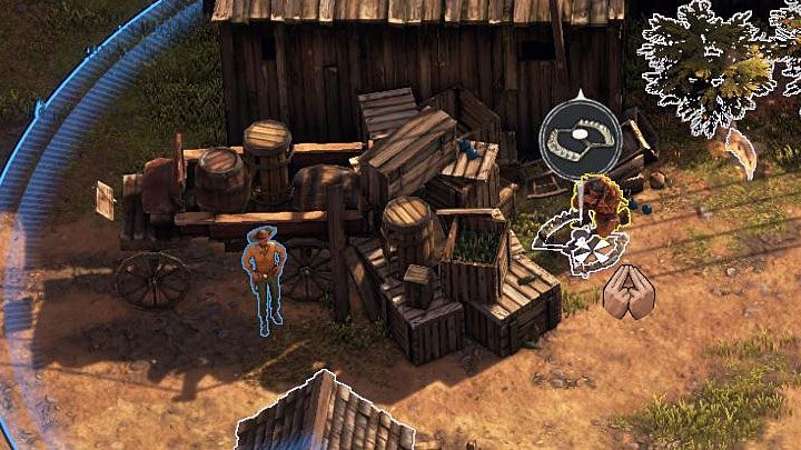 The mission starts at the back of a large building (M3,1) - Escape from an ambush and kill Jarvis - mission 3 Troublemakers in Flagstone - Mission 3 - Troublemakers in Flagstone - Desperados 3 - game guide