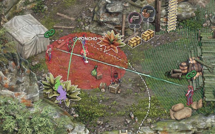 The place where you end the mission is located in the south-west part of the map (M8,20), near the stable (M8,18) - Escape - mission 8 Louisiana Voodoo - Mission 8 - Louisiana Voodoo - Desperados 3 - game guide
