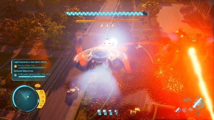 The last attack of the boss is a laser beam - Destroy All Humans 2020: Robo-Prez boss fight walkthrough - Bosses - Destroy All Humans Remake Guide