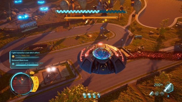When you get to the site, immediately destroy the turrets that pose a threat to your life - Destroy All Humans 2020: Robo-Prez boss fight walkthrough - Bosses - Destroy All Humans Remake Guide