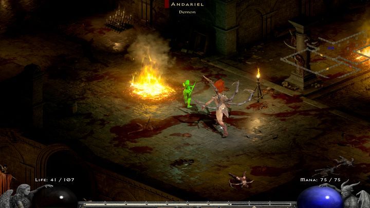 Андариэль сражается в третьей комнате на четвертом этаже катакомб - не забудьте очистить две предыдущие комнаты - Diablo 2 Resurrected: Sisters to the Slaughter - прохождение - Акт 1 - Diablo 2 Resurrected Guide