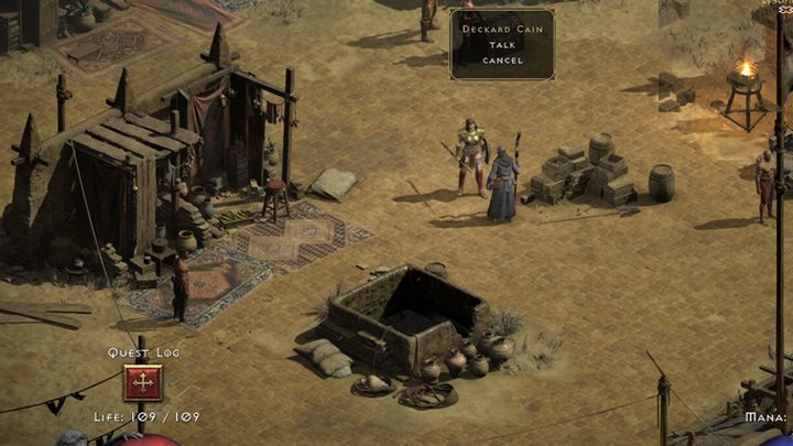 Возьмите этот предмет и поговорите с Декардом Каином в городе - Diablo 2 Resurrected: The Horadric Staff - прохождение - Акт 2 - Руководство по Diablo 2 Resurrected