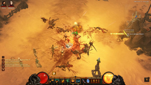 Keep heading forward until you encounter a group of soldiers being attacked by Lacuni Huntresses and by a Lacuni Warrior - Shadows in the Desert - Quests - Diablo III Game Guide