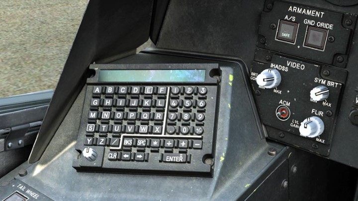 On the left side of the instrument panel, you have a keyboard for entering data for many systems - the effects will usually be seen on MPD screens or the EUFD display - DCS AH-64D Apache: Pilot/CPG Cockpits and Controls - Basics - DCS AH-64 Apache Guide
