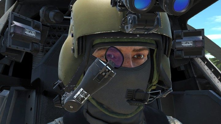 The Helmet Display Unit is a small tube with a glass, which is attached to the helmet only in front of the right eye - DCS AH-64D Apache: Pilot/CPG Cockpits and Controls - Basics - DCS AH-64 Apache Guide