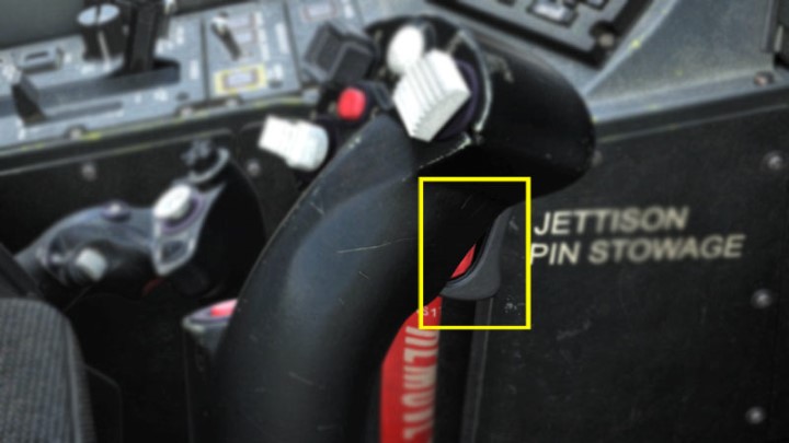 Note: In the AH-64D Apache, the stick has a TRIGGER GUARD cover - DCS AH-64D Apache: Pilot/CPG Cockpits and Controls - Basics - DCS AH-64 Apache Guide