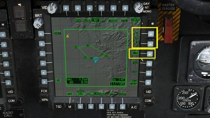 If you cannot see any route points, change the map scale and center the image - DCS AH-64D Apache: Basic GPS Navigation and map points - Flight and Navigation - DCS AH-64 Apache Guide