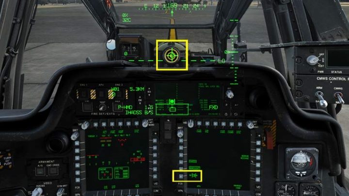 If you are starting from the Cold Start stage, calibration of the head sight, as described in the Cold Start chapter, is required for proper aiming with the IHADSS - DCS AH-64D Apache: M230 30mm Chain Gun AWS - Weapons Employment - DCS AH-64 Apache Guide