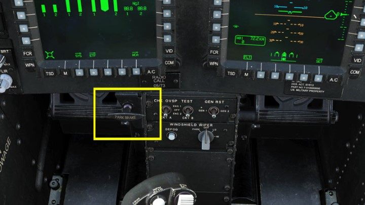 Release the parking brake - DCS AH-64D Apache: Taxi and Take Off - Flight and Navigation - DCS AH-64 Apache Guide