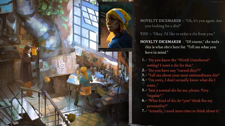 You can order dice from Novelty Dicemaker – you can find her during Investigate Doomed Commercial Area quest - Disco Elysium: Pick up dice from the Dicemaker - walkthrough - Doomed Commercial Area - Disco Elysium Guide