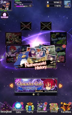Netherworld History lets you learn about the events of the previous Disgaea games - Disgaea RPG: Dimension Gate - Basics - Disgaea RPG Guide