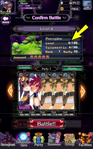 Each piece of equipment has its own level and rank, which affect a fight's difficulty level - Disgaea RPG: Item World - Basics - Disgaea RPG Guide