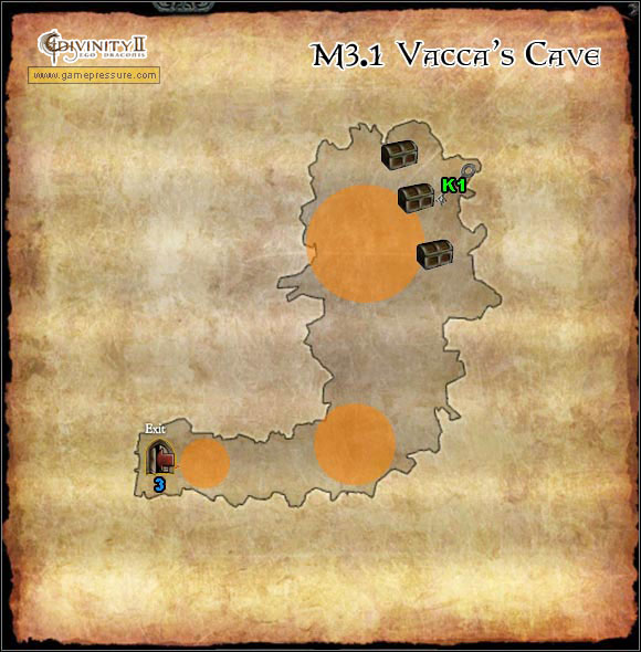 M3 Sentinel Island - World Atlas - Map - Sentinel Island - M3.1 Vacca's Cave - World Atlas - Sentinel Island - Divinity II: Ego Draconis - Game Guide and Walkthrough