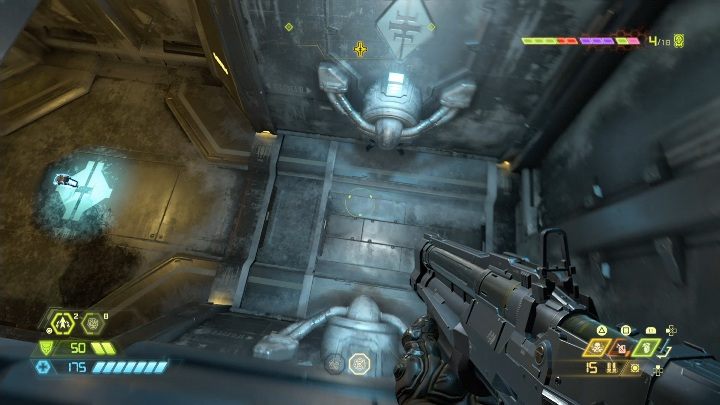 You will find the battery in the Elevator hatch - Doom Eternal: Cultist Base secrets maps and location - Collectibles and secrets - Doom Eternal Guide