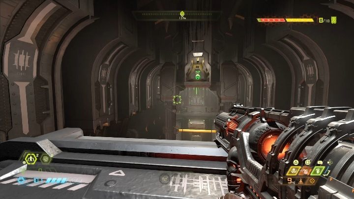 To get the first extra health, you need to jump on a wall to climb, and then jump on another shelf - Doom Eternal: Doom Hunter Base secrets maps and location - Collectibles and secrets - Doom Eternal Guide