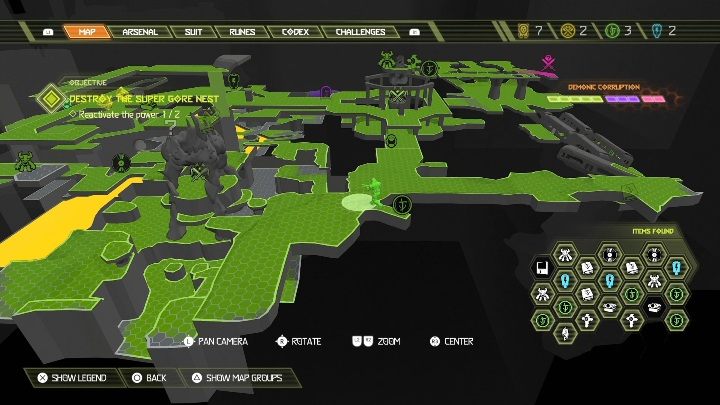Approach the extra heart, located on an upper floor created from the monsters muscles, and walk a little further to open the passage to the secret - Doom Eternal: Super Gore Nest secrets maps and location - Collectibles and secrets - Doom Eternal Guide