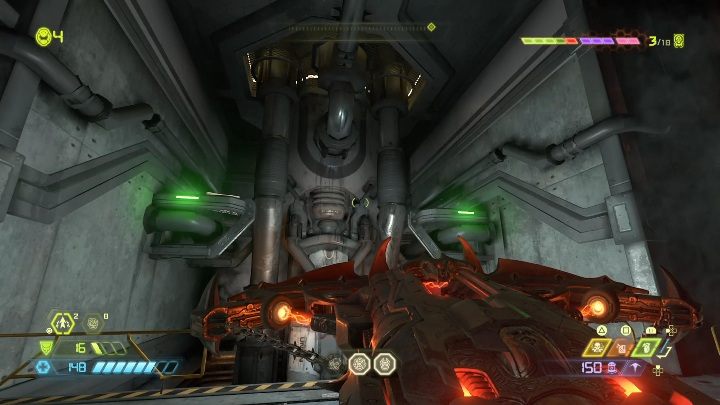 This extra life is behind the metal object shown in the screenshot above - Doom Eternal: Arc Complex secrets maps and location - Collectibles and secrets - Doom Eternal Guide