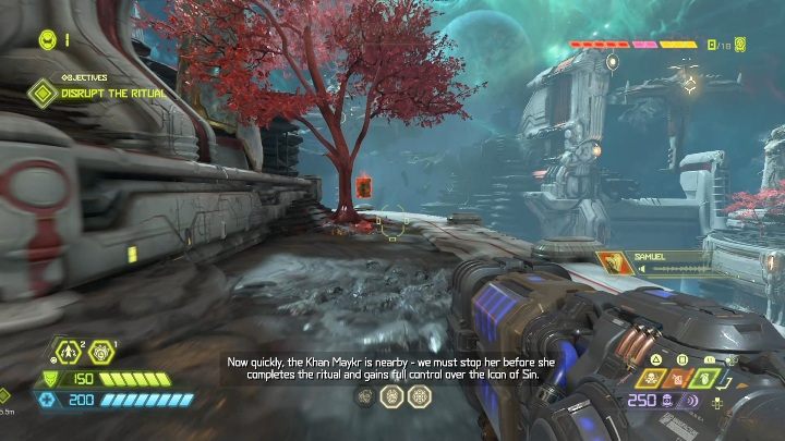 As soon as you leave the building, look to the left - Doom Eternal: Urdak secrets maps and location - Collectibles and secrets - Doom Eternal Guide
