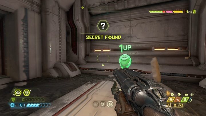 To get to the hidden extra life you have to destroy a damaged wall on the side of the building - Doom Eternal: Urdak secrets maps and location - Collectibles and secrets - Doom Eternal Guide
