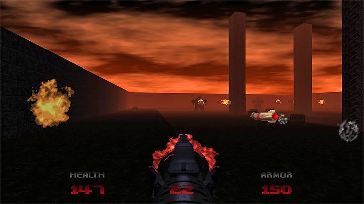 In the third part of the level, a group of Mancubus demons will appear - Doom Eternal: Doom 64 - list of trophies - Doom 64 - Doom Eternal Guide