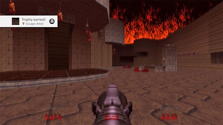 You dont have to reach the extraction point (exit point) in the No Escape mission - Doom Eternal: Doom 64 - list of trophies - Doom 64 - Doom Eternal Guide
