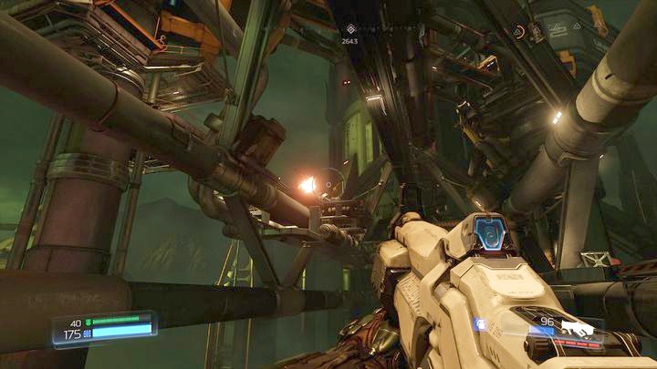 More or less halfway through Imps will start shooting at you - Argent Energy Tower | Walkthrough - Walkthrough - Doom Game Guide & Walkthrough