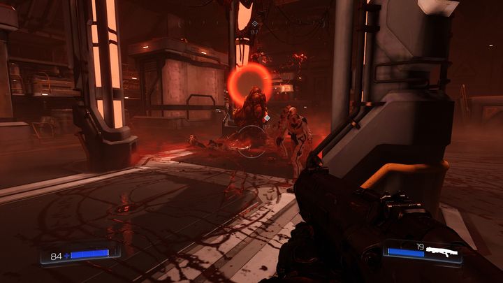 Your next objective is to destroy the Gore Nest in the nearby room - The UAC | Walkthrough - Walkthrough - Doom Game Guide & Walkthrough