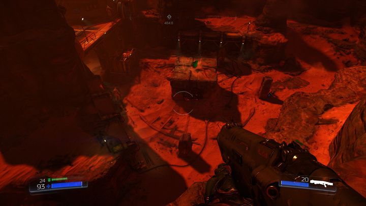 Before you jump down, look closely to the arena on which you will fight - The UAC | Walkthrough - Walkthrough - Doom Game Guide & Walkthrough