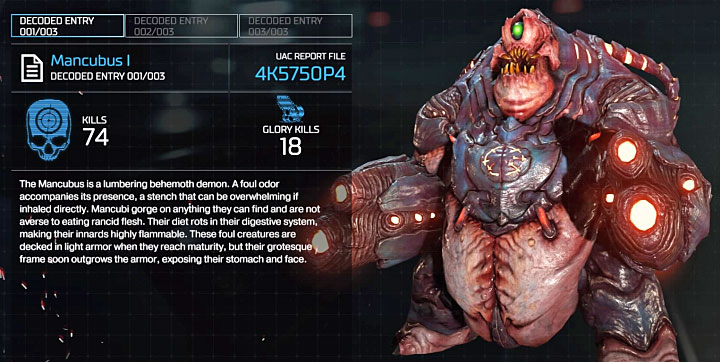 The mastery requires you to kill 5 Mancubi with a Charged Burst - All weapons in Doom - Basics - Doom Game Guide & Walkthrough