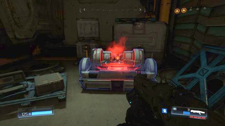 In its left corner there is an Argent Cell to which you can get by walking around the construction in the middle from the right side - Argent Facility | Secrets - Secrets - Doom Game Guide & Walkthrough