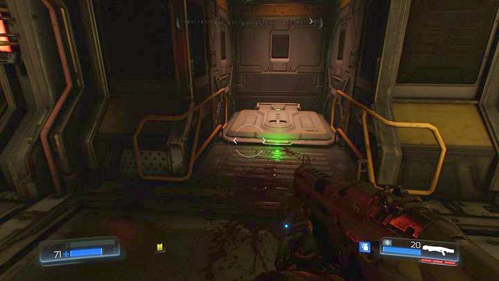 On the right from the corridor you should notice a closed hatch - Resource Operations | Secrets - Secrets - Doom Game Guide & Walkthrough