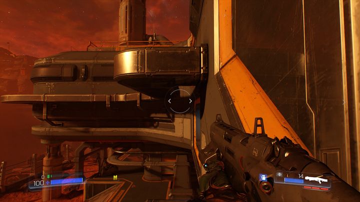 Walk on the shaft to the right, turn around and climb higher - Resource Operations | Secrets - Secrets - Doom Game Guide & Walkthrough