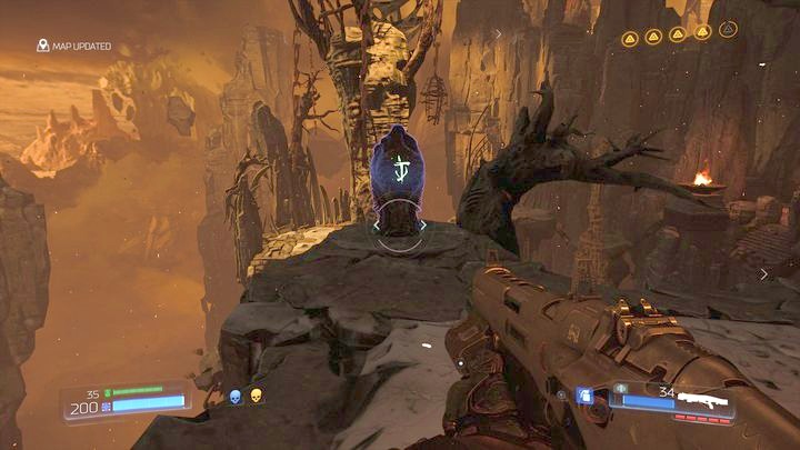 During the climb you will encounter one more Data Log in the form of a runic stone - Kadingir Sanctum | Secrets - Secrets - Doom Game Guide & Walkthrough