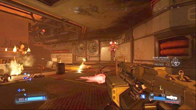 After listening to a short speech you must go forward - Destroyed Argent Facility | Walkthrough - Walkthrough - Doom Game Guide & Walkthrough