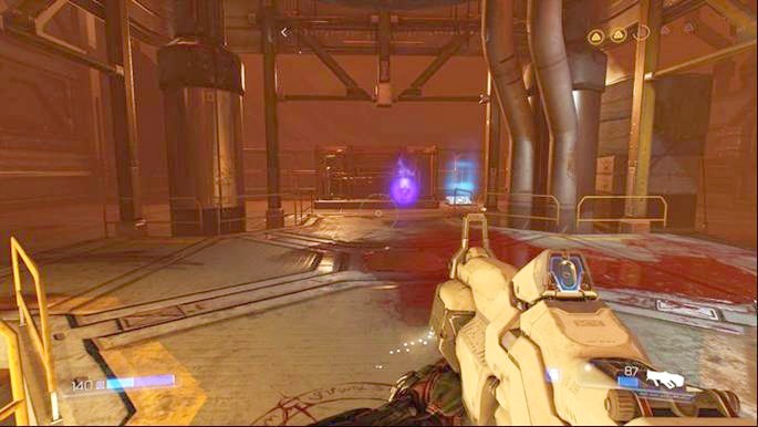 Slightly further another battle awaits you - Destroyed Argent Facility | Walkthrough - Walkthrough - Doom Game Guide & Walkthrough