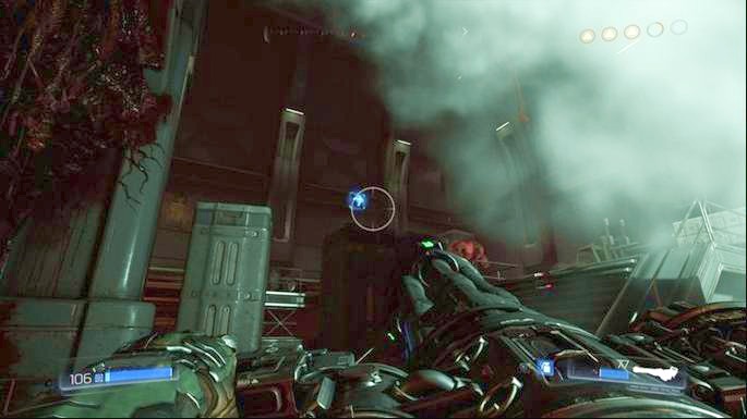You can also pick up the Mega Health floating above the chests - Destroyed Argent Facility | Walkthrough - Walkthrough - Doom Game Guide & Walkthrough