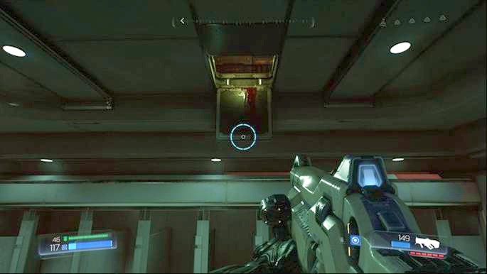 Once you leave the room with Argent Cell, you will bypass a door lighted in red behind which there is Automap and Elite Guard - Advanced Research Complex | Secrets - Secrets - Doom Game Guide & Walkthrough