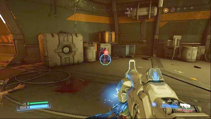 Ride down the elevator after the conversation with the droid - Advanced Research Complex | Secrets - Secrets - Doom Game Guide & Walkthrough
