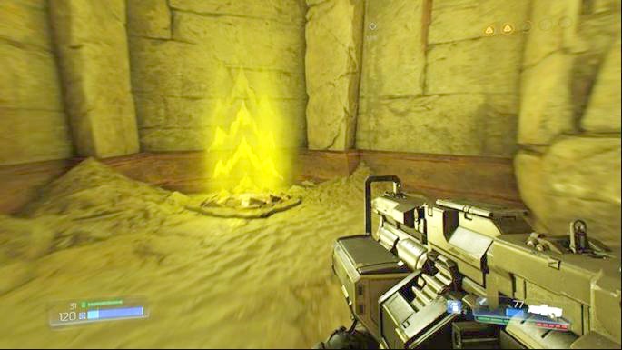 Walk there once the beasts are dead and look for a door with red skulls - Titans Realm | Secrets - Secrets - Doom Game Guide & Walkthrough