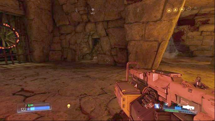 Ride down by using the platform before you move any further - Titans Realm | Secrets - Secrets - Doom Game Guide & Walkthrough
