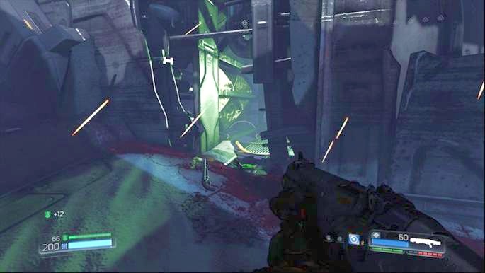 Climb on the wall that blocks the passage after searching the Guard - VEGA Central Processing | Secrets - Secrets - Doom Game Guide & Walkthrough