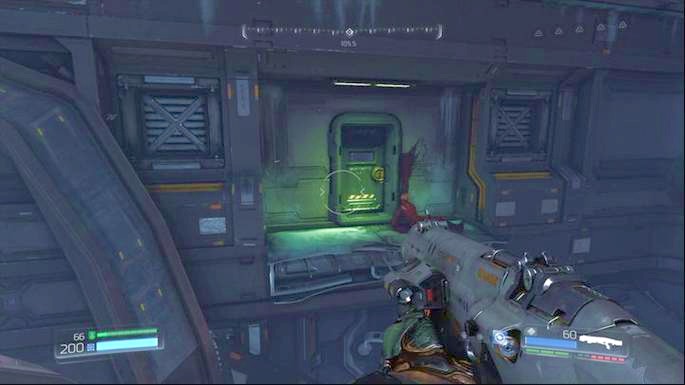 By climbing up the runes you should reach the door that will lead you to a narrow tunnel - VEGA Central Processing | Secrets - Secrets - Doom Game Guide & Walkthrough