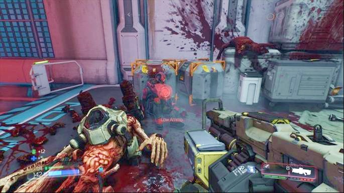 Open all blue doors located next to each other after you obtain the blue key - VEGA Central Processing | Secrets - Secrets - Doom Game Guide & Walkthrough