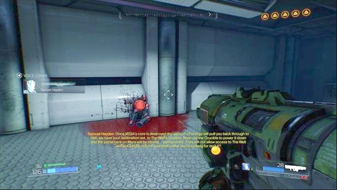 The last Elite Guard is under the platform that will take you to VEGA core - VEGA Central Processing | Secrets - Secrets - Doom Game Guide & Walkthrough
