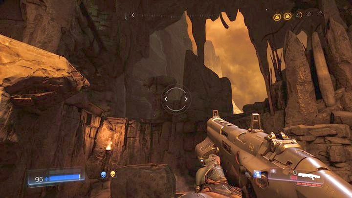 Once the encounter is over, stand on the rock with the chains attached to it - Kadingir Sanctum | Walkthrough - Walkthrough - Doom Game Guide & Walkthrough