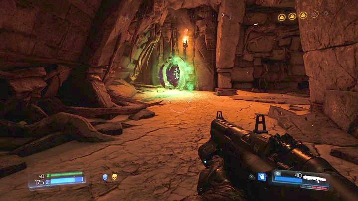 Go to the opposite end of the location after collecting it - Kadingir Sanctum | Walkthrough - Walkthrough - Doom Game Guide & Walkthrough
