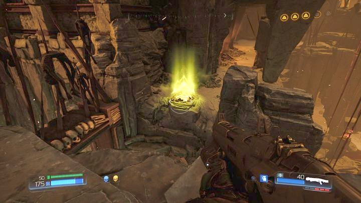 Climb to the top of the stairs after picking the collectible up - Kadingir Sanctum | Walkthrough - Walkthrough - Doom Game Guide & Walkthrough