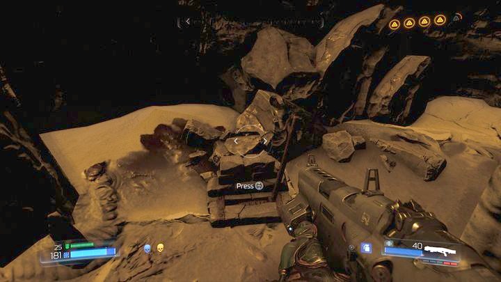 There is a lever hidden there that opens the Classic Map - Kadingir Sanctum | Walkthrough - Walkthrough - Doom Game Guide & Walkthrough